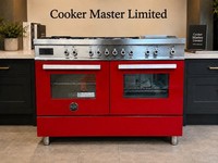 Bertazzoni PRO1206GMFEDROT 120cm Duel Red Fuel Range Cooker, Griddle Ex-Display