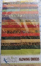 Island Batik Glowing Embers Island Strips 2.5 Fabric Jelly Roll Strips