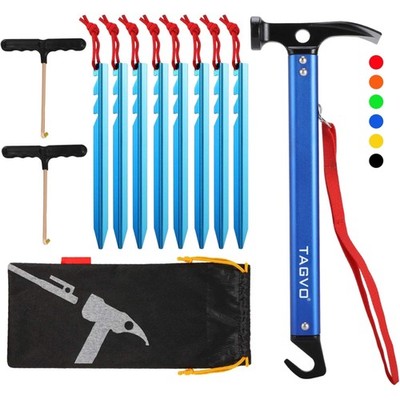 Camping Hammer, Multifunctional Outdoor Camping Mallet Aluminium Tent Hammer ...