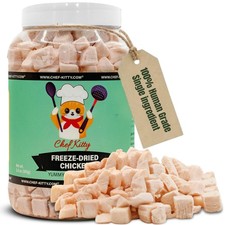 Freeze Dried Chicken Treats 7.7oz Grain Free for Cats & Dogs - Healthy Toppers 106.22 per pound