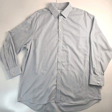 Charles Tyrwhitt Mens Dress Shirt 17.5 34 White Non-Iron Classic Fit Cotton