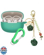 Case for SHOKZ OpenDots ONE Case Cover with Flower Keychain, Cute