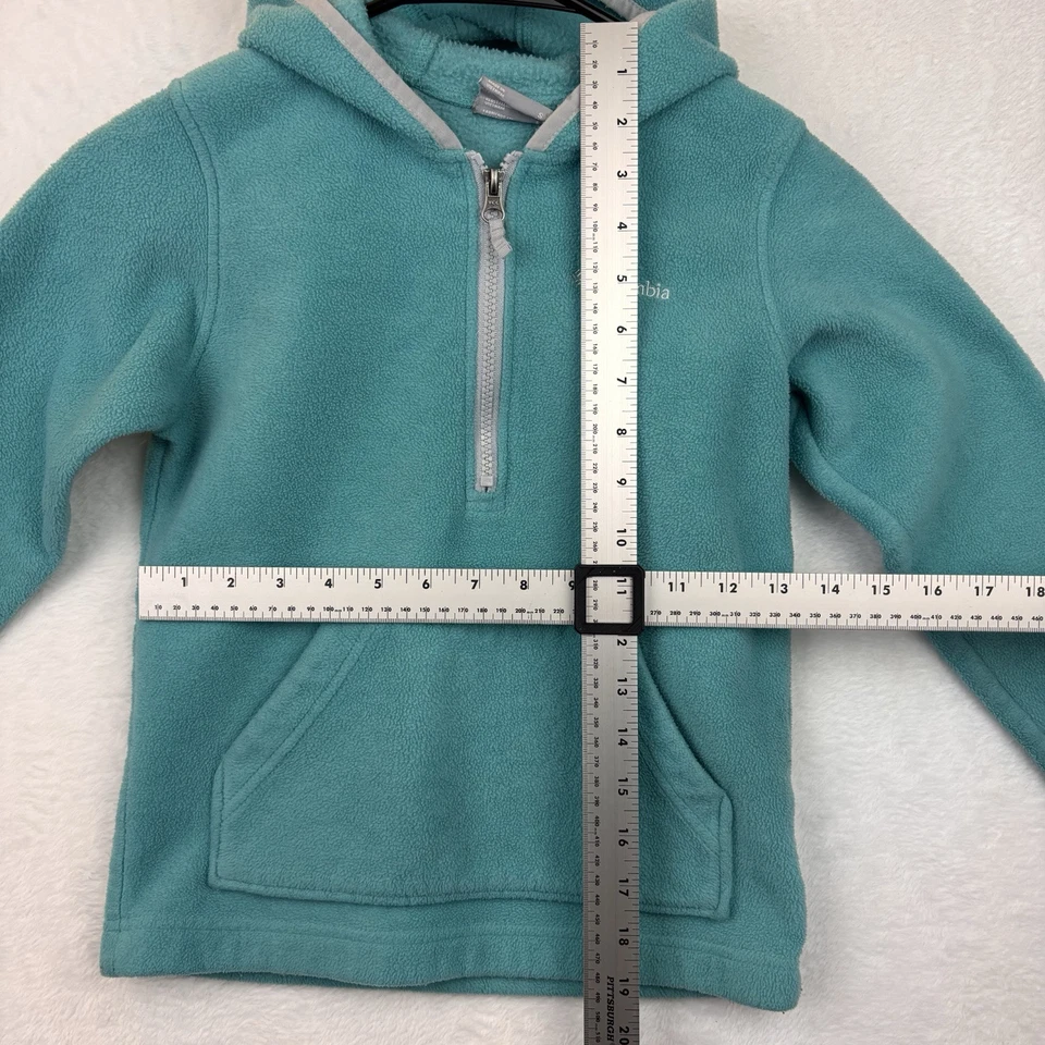 Pullover Columbia 1/4 Cremallera Niñas Niños Unisex Talla Pequeña 7/8 Azul Manga Larga Informal Foto 3 de 4