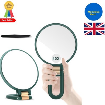 Travel-Ready 40X doppelseitiger Handspiegel - Ihr unverzichtbarer Make-up-Begleiter
