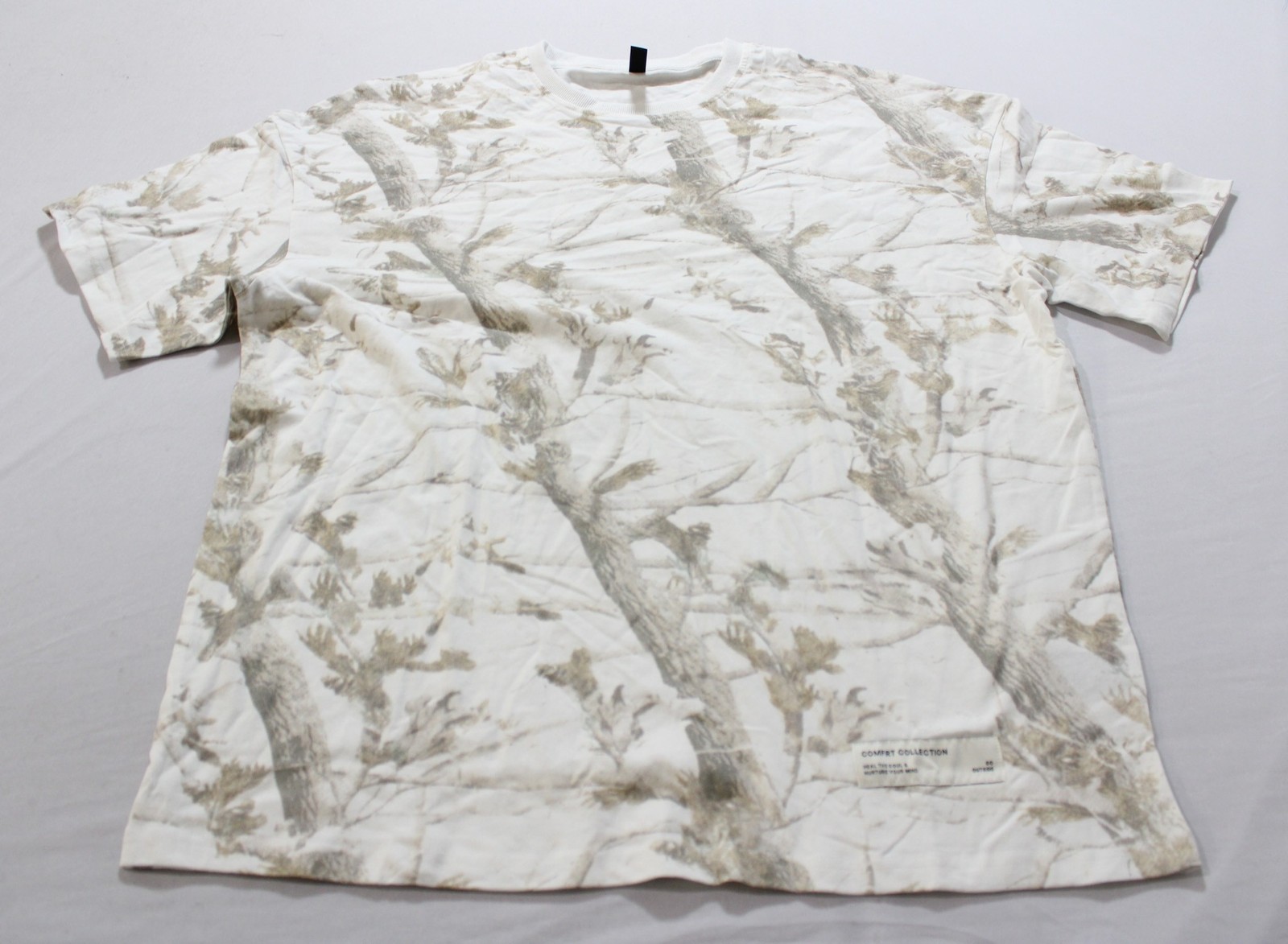 Comfrt Unisex Adult Oversized Short Sleeve Camo Tee AP2 White Oak Large