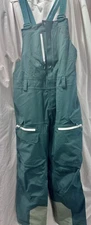 Trew Chariot Teal Ski Boarding Bibs Overalls Pants Womens XL  Short 30"