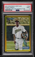 2021 Bowman Heritage Yellow Chrome Refractor 36/75 Pedro Pineda PSA 9 MINT 0e2x
