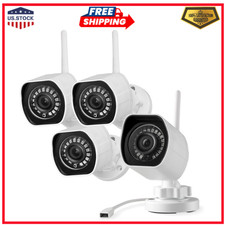 Zmodo 1080P Full HD Outdoor Wireless Security Camera System, 4 Pack Smart Home I