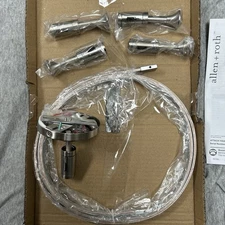 allen + roth Sloan Brushed Nickel  Flex Track Rail with Support Stem # 0809857