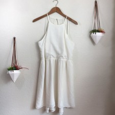 BCBGENERATION ivory mesh illusion dress