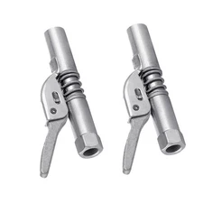 2PCS Grease Gun Coupler High-Pressure Quick Release Lock Oil Injection Nozzles