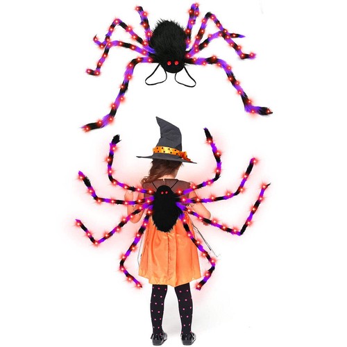 Halloween Spinne Rucksack neun LED Modi Plüsch Zuckertüte - Bild 7 von 24