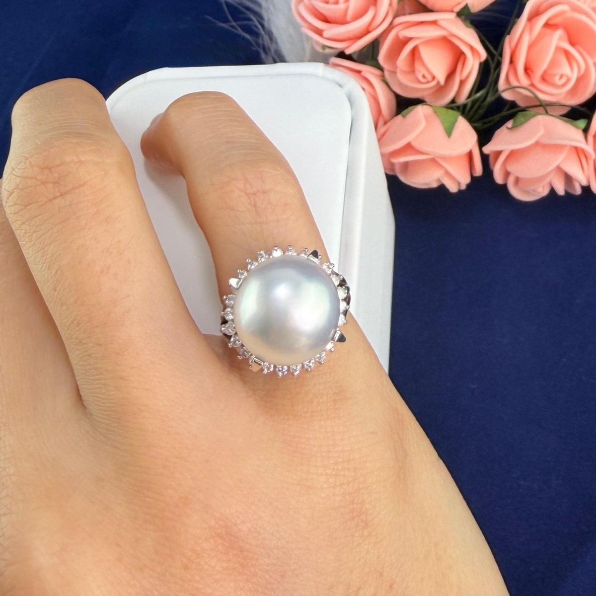 プラチナ リング 0.35 CT DIAMOND PEARL PLATINUM RING - R10672 | eBay