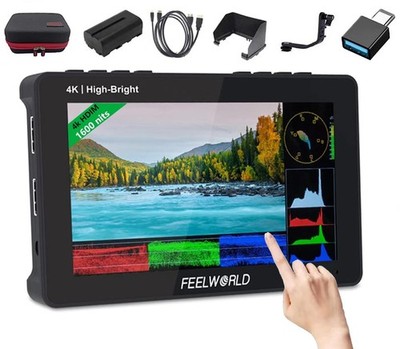 FEELWORLD F6 Pro +Battery + Carry Case 5.5 Inch 1600nits 1920x1080 IPS Touchs...