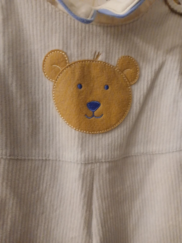 VINTAGE baby 6MO corduroy overall set with a long-sleeved shirt BY TALBOTS EUC - Imagem 2 de 3