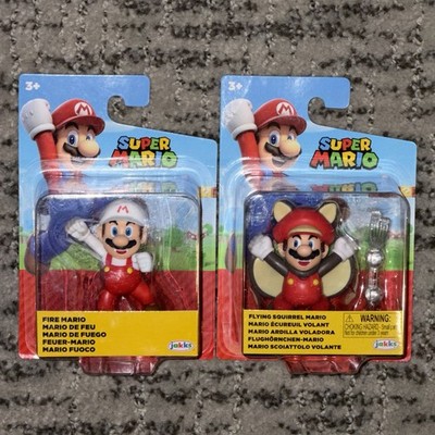 2 NEW Jakks Super Mario 2.5  Figure Lot Fire Power 2025 Flying Squirrel 2024