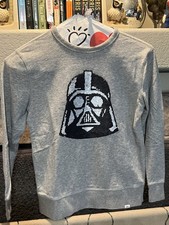 Gap Kids Star Wars Size XL- 12 Pullover Gray Darth Vadar Graphic Sweatshirt EUC