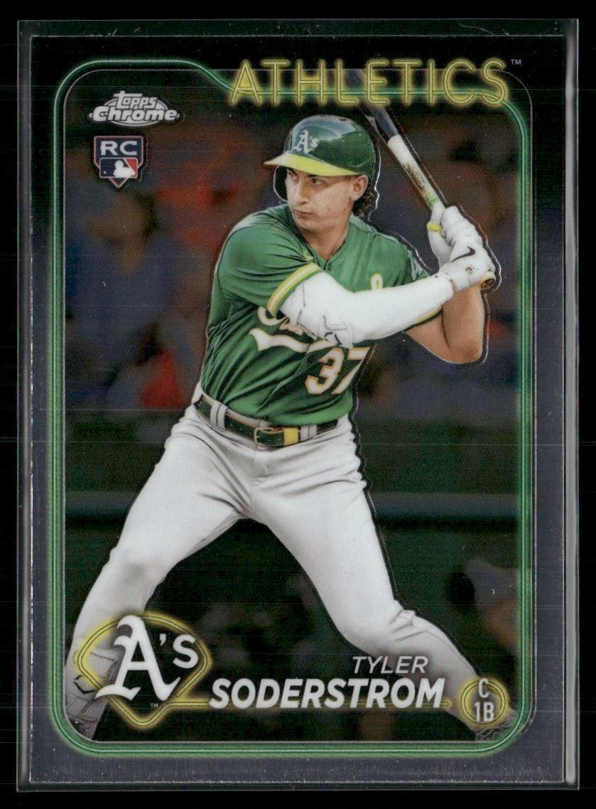 Tyler Soderstrom Rookie 2024 Topps Chrome Oakland Athletics #298