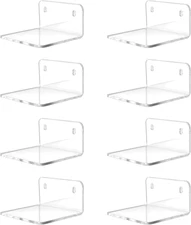 Acrylic Small Shelf,Mini Floating Wall Shelf,Wall Mounted Storage Shelf,For Pop