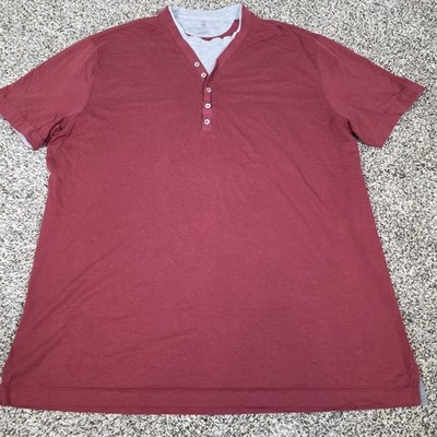 Brunello Cucinelli Henley T-shirt Cotton Size 56 (44'') Made in Italy