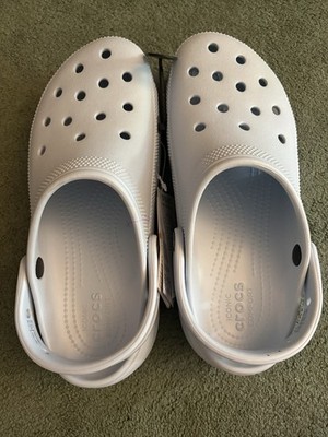 Crocs Women's US 9 White Logo Slip-On Platform Clog Sandals Croslite 206750-4JQ
