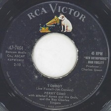 PERRY COMO Tomboy RCA VICTOR 47-7464 VG+ 45 RPM 1959 Vocal 7" Pop Jukebox
