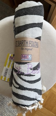MC2 Saint Barth STRANDTUCH AUS FOUTA-BAUMWOLLE MIT ZEBRA-JACQUARD