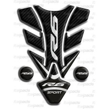 Protection Protège Réservoir mod. "Illinois" pour Yamaha R6  gris effet carbone