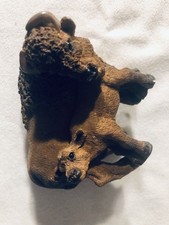 Stone Critters Buffalo with Calf Figurine Made in the USA-3.75”tall X4.75” Wide