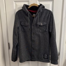 Men's ECKO UNLIMITED Gray Hooded Jacket w/Fleece inside- Size Small -