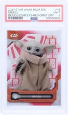 Grogu Star Wars 2024 Topps Star Wars High Tek Red Orbit #46 #3/5 PSA 9 Card