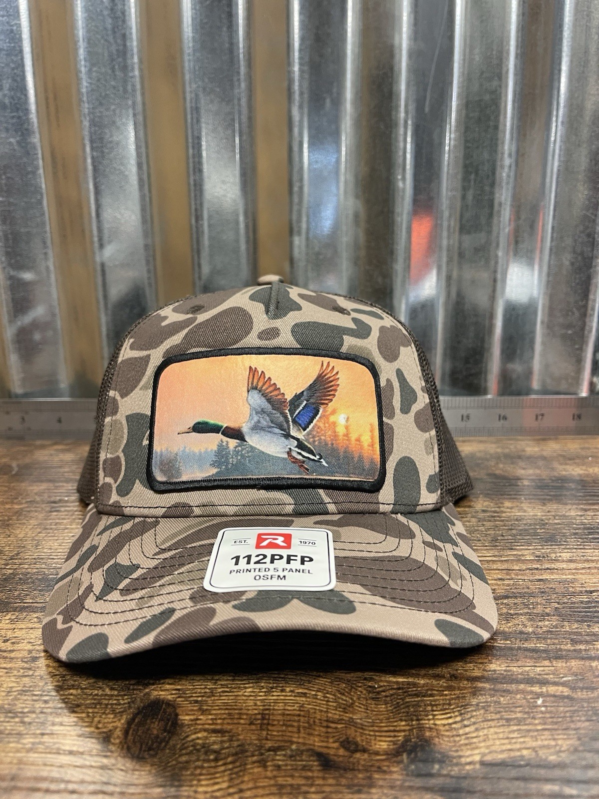 Richardson 112 Parche Pato Personalizado Corteza Pato Camuflaje/Marrón