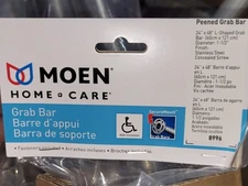 Moen 8996 Peened 24 L-Shaped Grab Bar Replacement MPN Brand New.