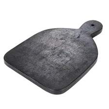 Wide Marble Cutting or Charcuterie Board with Handle, Black