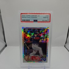 2023 Topps Chrome Masataka Yoshida 167 RC Logofractor | PSA 10