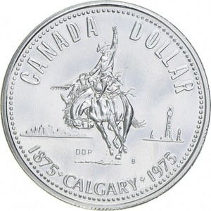 1975 Canada 50% Silver Canadian Silver Dollar - Calgary *5678