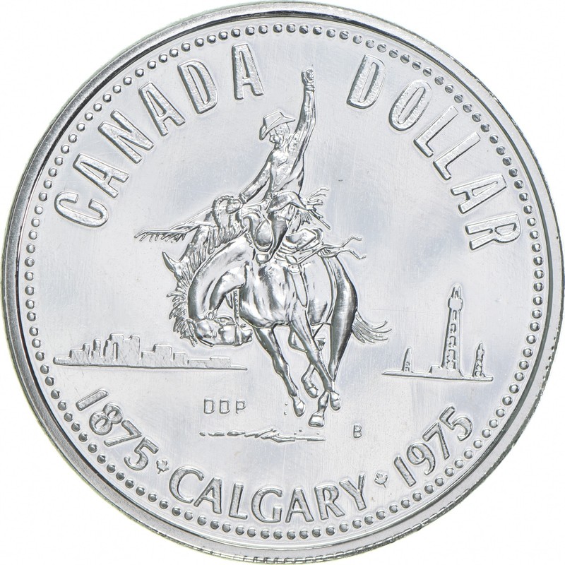 1975 Canada 50% Silver Canadian Silver Dollar - Calgary *5678
