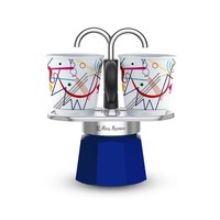Bialetti Mini Express Alu 2 Tassen Espressokocher Inkl. 2 Becher Kandinsky