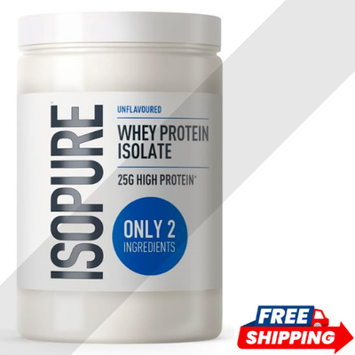 Isopure Unflavoured Protein Powder 435g | Whey Protein Isolate | Low Sugar
