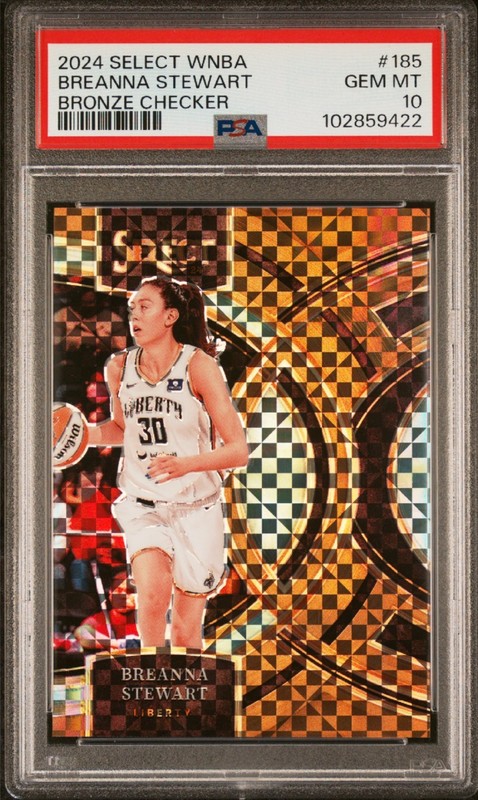 2024 WNBA Select Breanna Stewart Premier Level Bronze Checker /49 PSA 10 POP 1!!