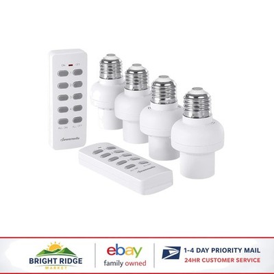 Convenient Remote Control Light Socket for Pull Chain Fixtures, No Wiring Needed
