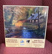 SunsOut "Creekside Neighbors" 500 Piece Jigsaw Puzzle 18  x 24  Sealed  New USA