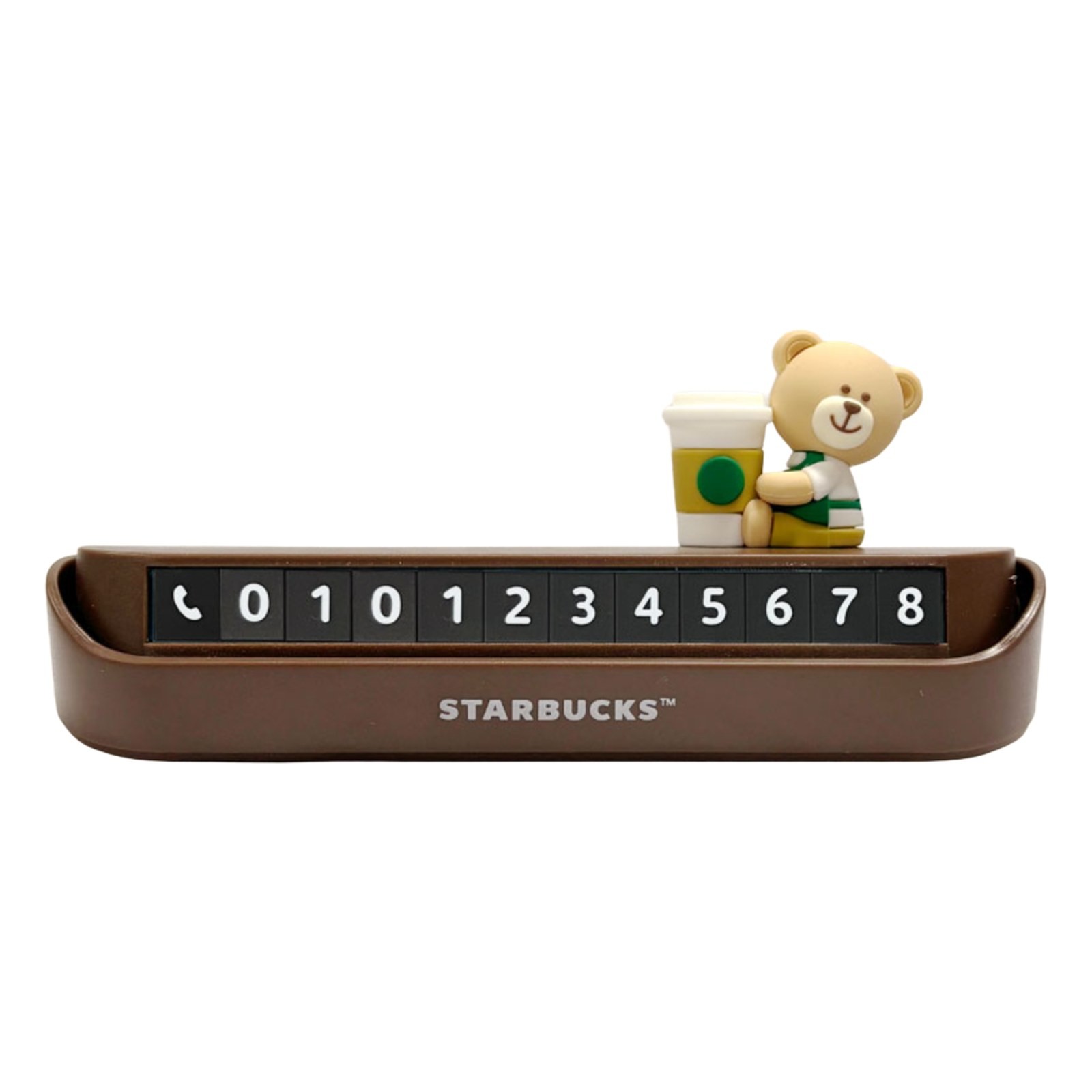 Starbucks Bearista Parking Number Plate Korea Official MD Collectible