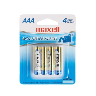 Maxell 723865 LR03 4BP AAA 1.5V Alkaline Battery Long Lasting 4 Pack