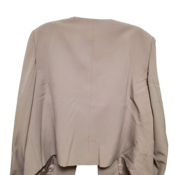 Crop Jacket Split Zipper Cuff Career Neutral Offi… - image 7