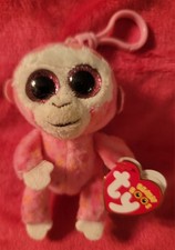 Ty Beanie Boos RUBY the Pink Monkey Small 4.5" NEW Plush Stuffed Animal Toy