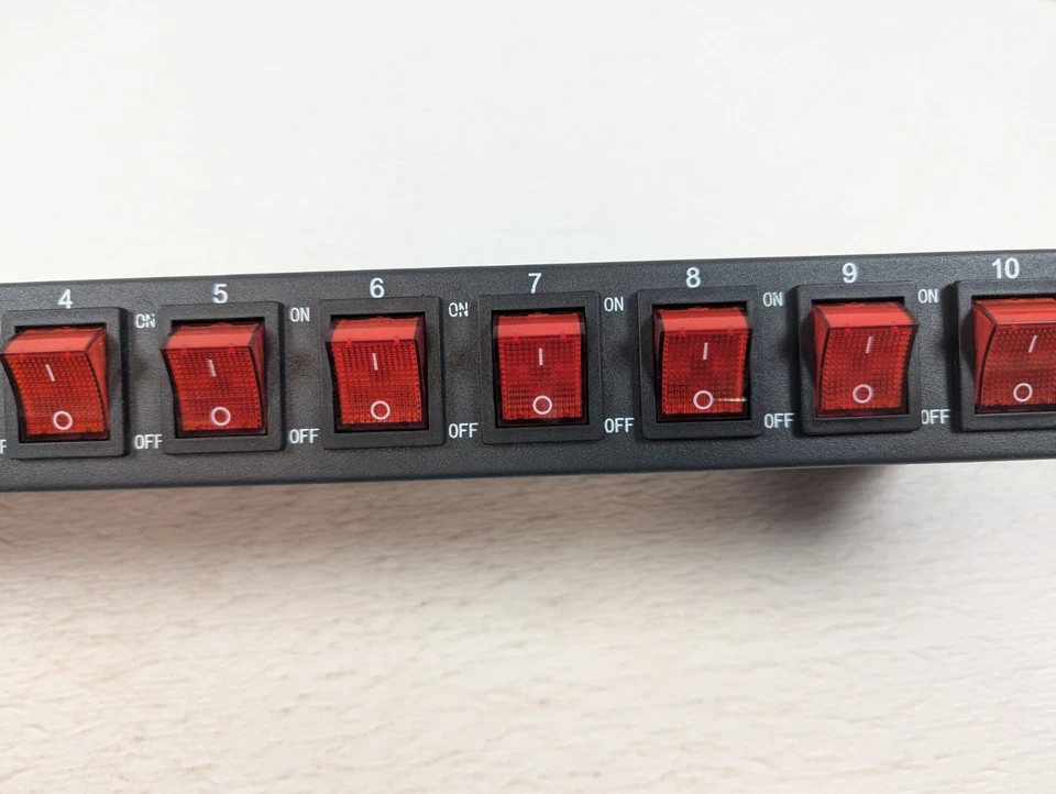 10 Outlets - 1U PDU Rack Mount Power Strip-Network Server Rack - Surge Protector - Image 4 of 4