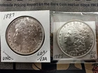 Lot (2) UNC 1887 Morgan Dollars VAM 3A EDS & LDS - Super CD Elite Clashed Morgan