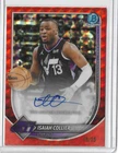 2025-26 Bowman Isaiah Collier Chrome Auto Orange Geometric Refractor 15/25 (KH2)