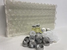 4000ps 10ml Clear Glass Headspace Vials Aluminum Crimp Caps 20mm Beveled Edge GS